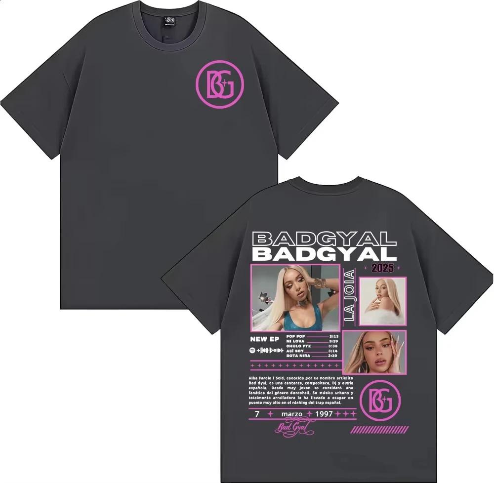 Singer Bad Gyal La Joia Album Tour 2026 Pattern Tshirt Fashion Trendy Aesthetics Tshirt Casual Cotton Unisex Tshirt