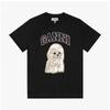 Ganni Women Poodle Logo PrinT Baby FiT T shirT T4239 252