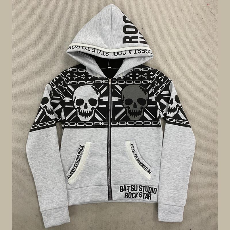 European and American fashion high street Harajuku women's street sexy waist cinched zipper cardigan hooded sweatshirt