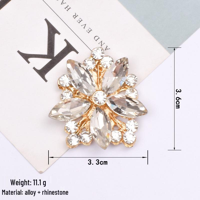 Water Drop Rhinestone Flower Leaf Alloy Fashion Bow Tie & Shoe Ornament Accessory.