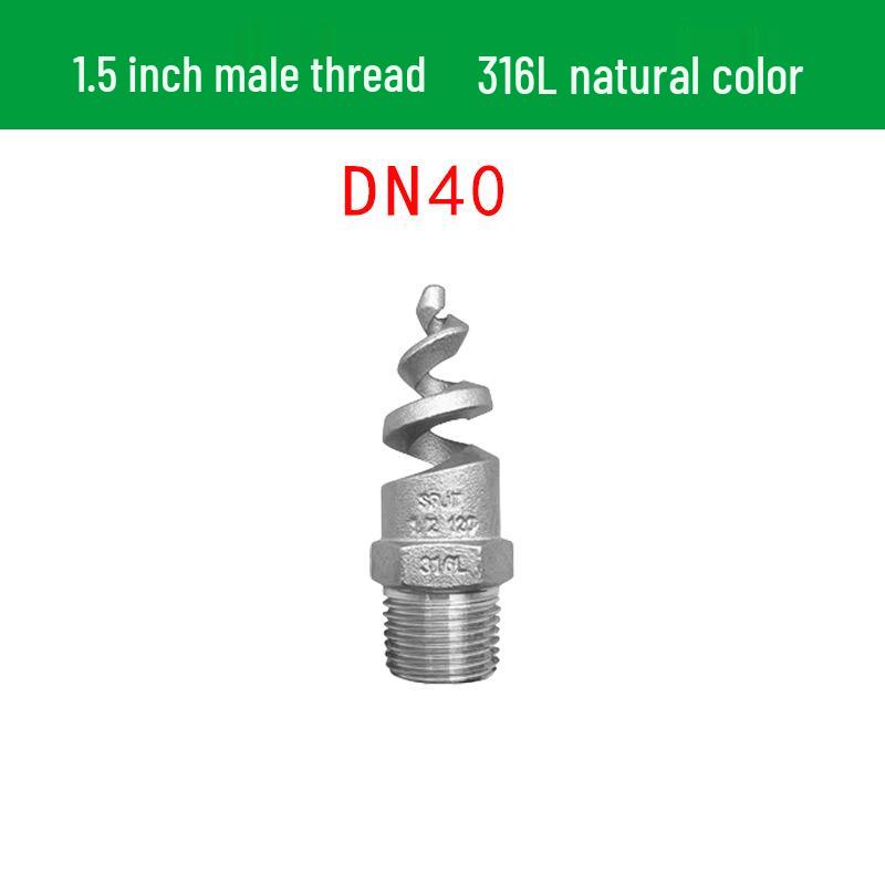 Stainless Steel Anti-Clog Spiral Spray Nozzle for Cooling Tower & Fire Protection