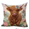 1/4pcs Cute Cow Patterned Pillow Covers Sofa bed cushion cover home bedroom decoration, 2D flat printing