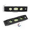 High-Precision Leveling Tool, Compact Leveling Tool | Magnetic Multi-Function Portable Black Plastic Level with 6-Inch Torpedo Level, 6-Inch Handy Sma
