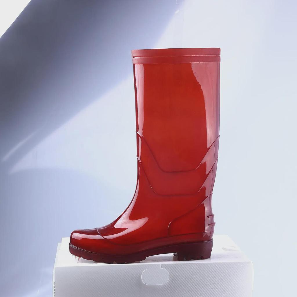 Free Shipping: Men's High-Top Rain Boots, Warm Mesh, Non-Slip, Wear-Resistant, Construction-Grade, Long Tube Rubber Water Shoes.