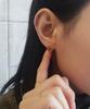 Helene Jewelry 925 Silver Tee Link One-Touch Earrings
