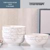 2026 Stylish 8-Piece Dinnerware Set: Plates, Bowls & Chopsticks for Student Dorms