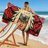 Jiraiya Dark Style Print Beach Towel, Large Soft Quick Dry Towel for Beach Camping Swimming