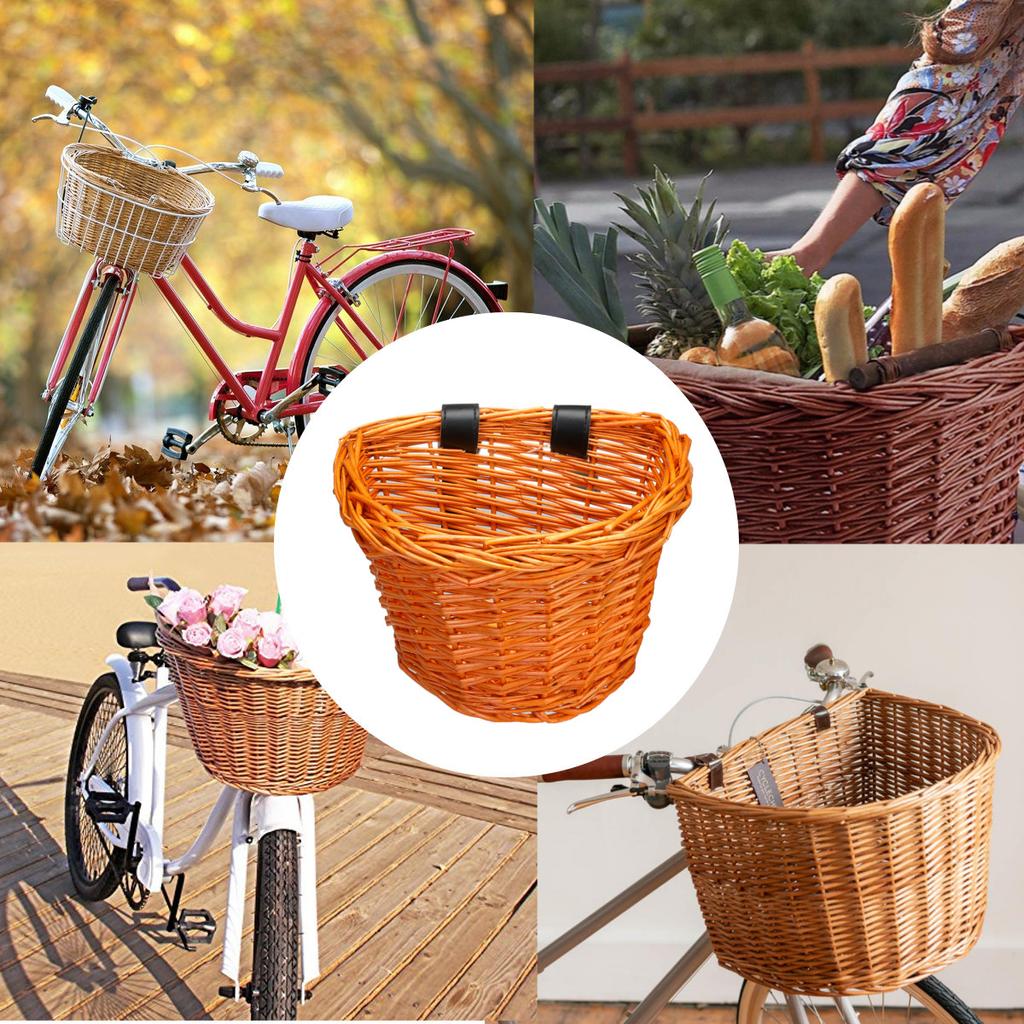 Velo Cargo Panier De Vélo En Forme De D En Osier Panier De Rangement Pour Vélo Vélos De Route
