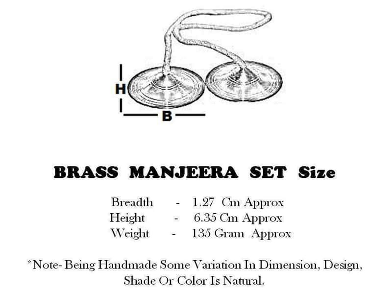 Handcrafted Brass Manjeera Cymbals | Traditional Indian Musical Percussion