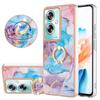 Etui dla Oppo A79 5G/A2 5G z pierścieniem/podpórką, wzór marmuru IMD, tylna pokrywa z TPU