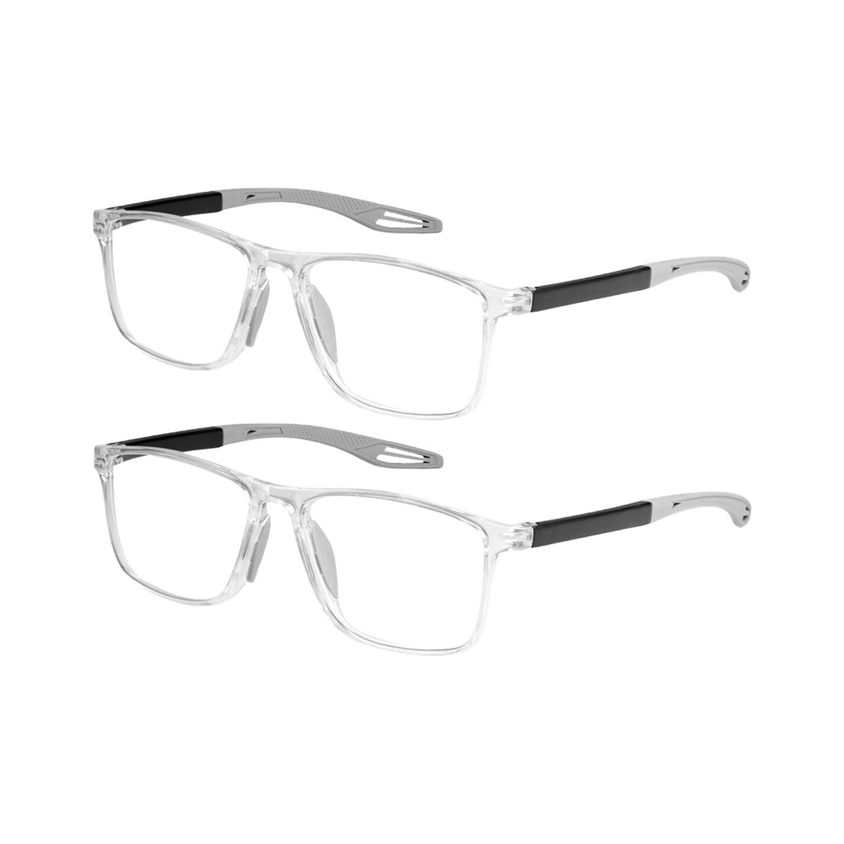 

2PCS 3-in-1 Progressive Reading Glasses - Anti-Blue Light Multifocal Lenses for Near & Far Vision +1.0 to +3.0 Diopter 3.0