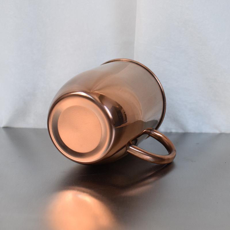 470 ml Fassungsvermögen 304 einwandige Kaffeetasse mit Henkel Trinkbecher umweltfreundlicher Edelstahl Wasserbecher