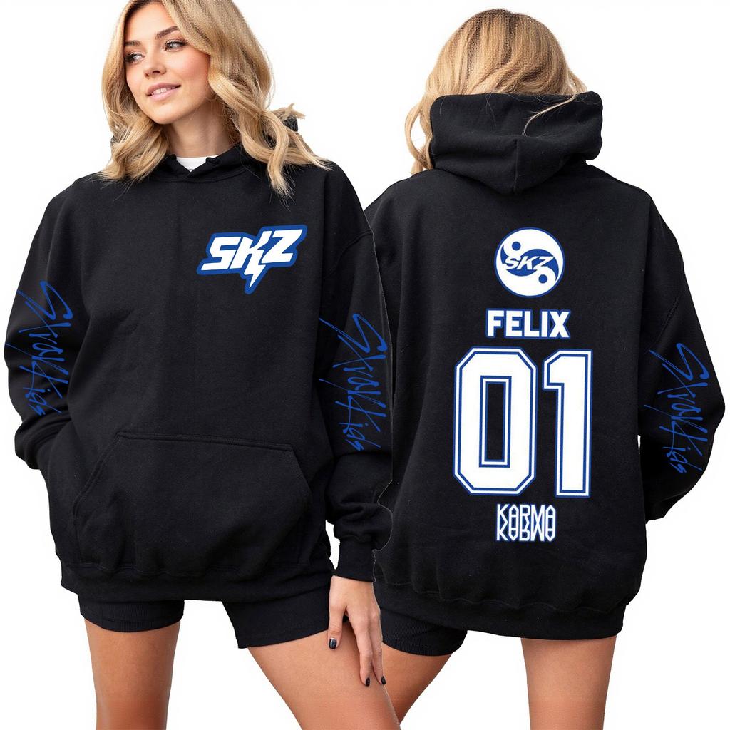 Roupa Casual Feminina da Moda Fato de Treino Top de Manga Comprida Moletom com Capuz Estampado