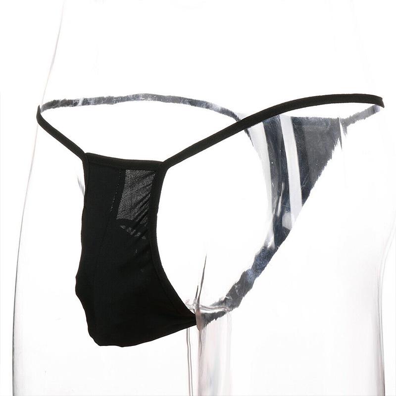 1PC Ultra-thin Breathable Underpants Briefs Men Sexy T-back Thong G-string Low-waist Underwear