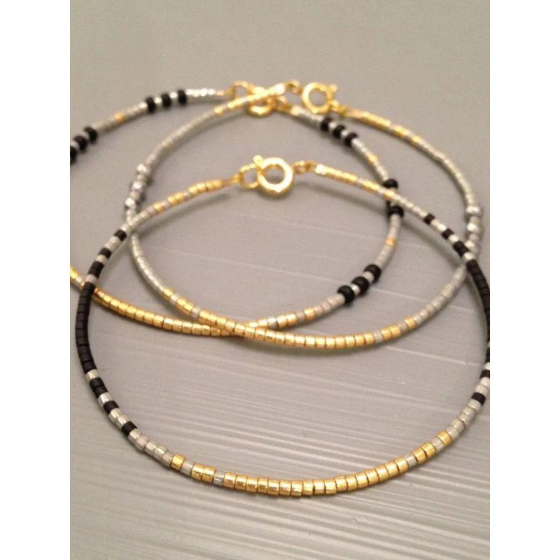 INS Niche Fashion Retro Style Miyuki Bead Woven Handmade Beaded Extremely Fine Girl Twin Small Bracelet Female