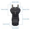 IEC 2Pin Male to 3Pin Female IECC13 to EU4.8 Europe Power Plug Adapter Converter