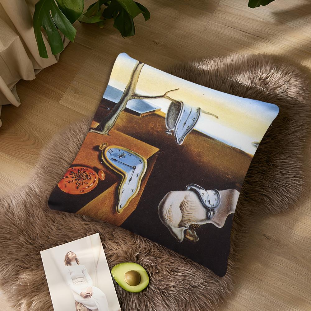 Salvador Dali Pop Art Pillow Case Sofa Living Room Bedroom Headboard Backrest Cushion Square Cushion Nap Time