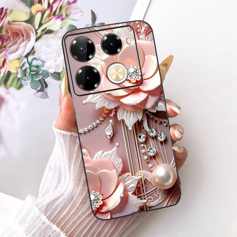 Für Infinix Note 40 40X 5G Hülle X6852 Neue Schmetterlingsbemalte Abdeckung Weiche Silikonhülle Für Infinix Note 40 Pro Plus Note40 X Hülle