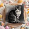 Cat Sketch Cushion Cover Short Plush Double-Sided Printing Home Machine Washable In Warm Winter Pillow Cover