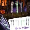 Halloween Decorative Ground Stake Skeleton Hands - Set of 2 Left and Right Hands for Outdoor Yard & Decor