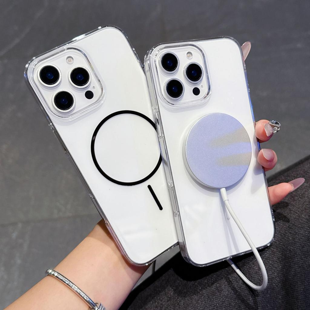 Applicable To IPhone16Promax Mobile Phone Case PC Hard Magnetic Suction Apple 15 Protective Case 14 Ultra-thin