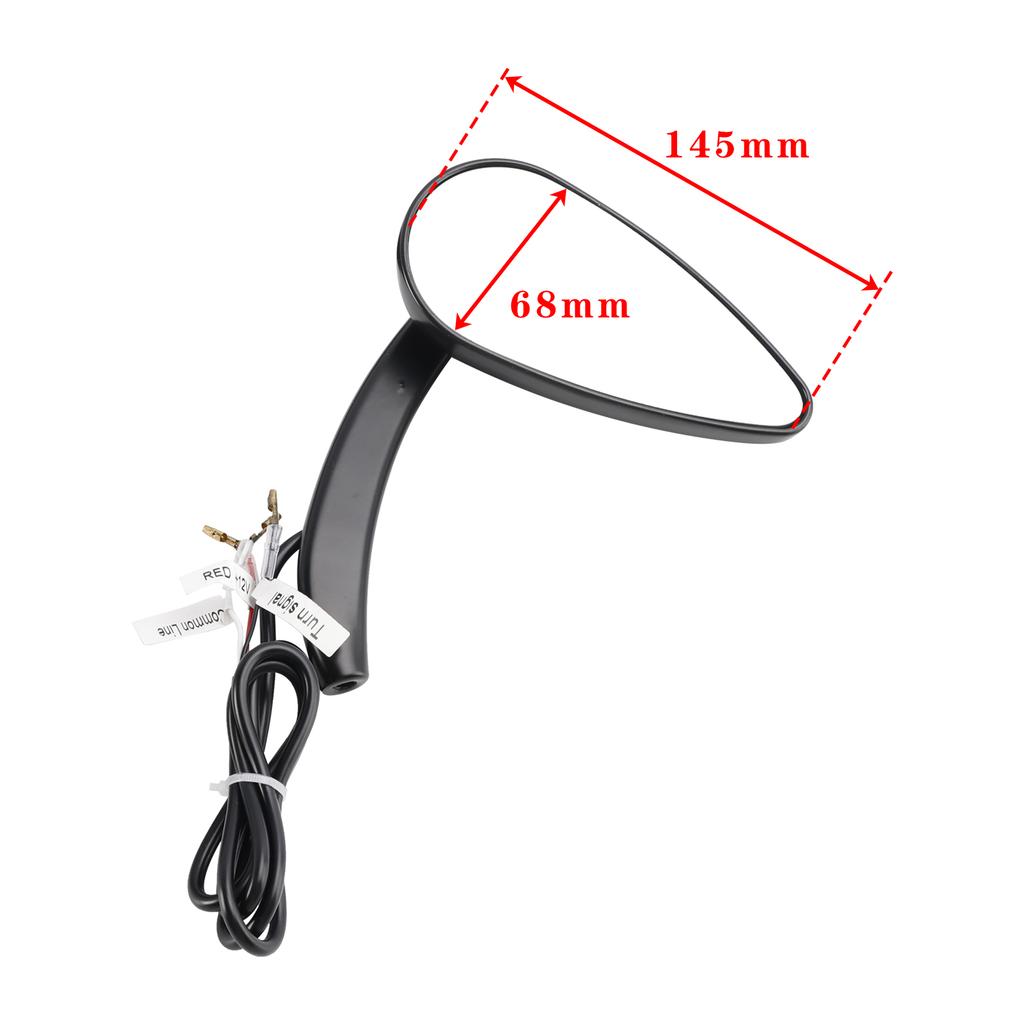 Black Custom Dynamics LED Turn Signal Mirrors For Sportster 883 1200 1990-2021