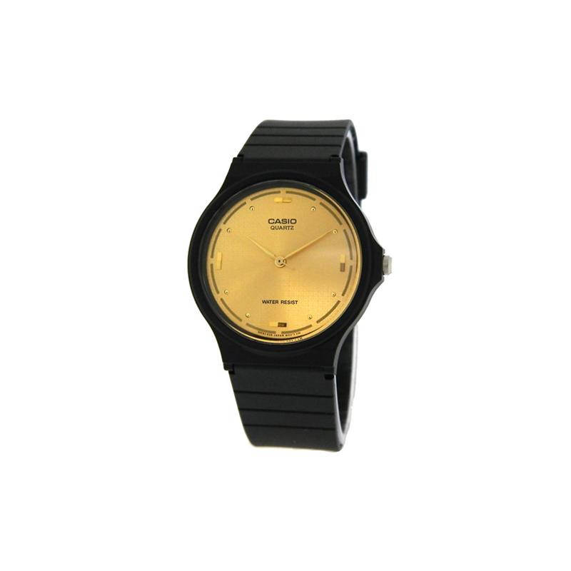 CASIO YOUTH series-disc three-hand simple business versatile unisex classic pointer gold plate waterproof Quartz resin strap women's watch MQ-76-9ALDF