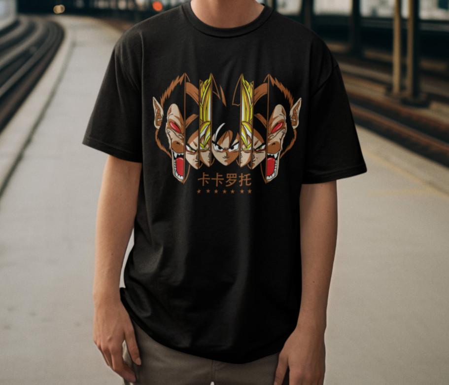 

Dragon Ball Son Goku Evolution Saiyajin Vegeta Herren Bio Shirt Baumwolle S