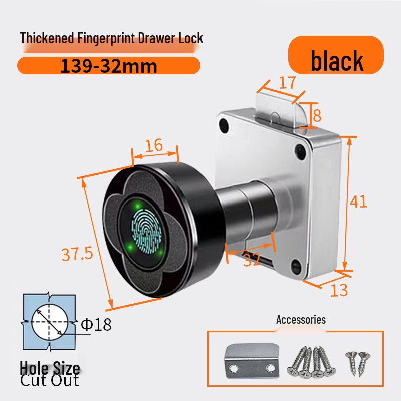 Smart Fingerprint Cabinet & Drawer Lock for Desks & Mailboxes