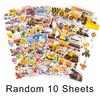 Vehicle Style 3D Puffy Sticker 5/10/15/20 Sheets Scrapbook Bubble Stickers Birthday Festival Gift Rewards Student Stationery ZYF