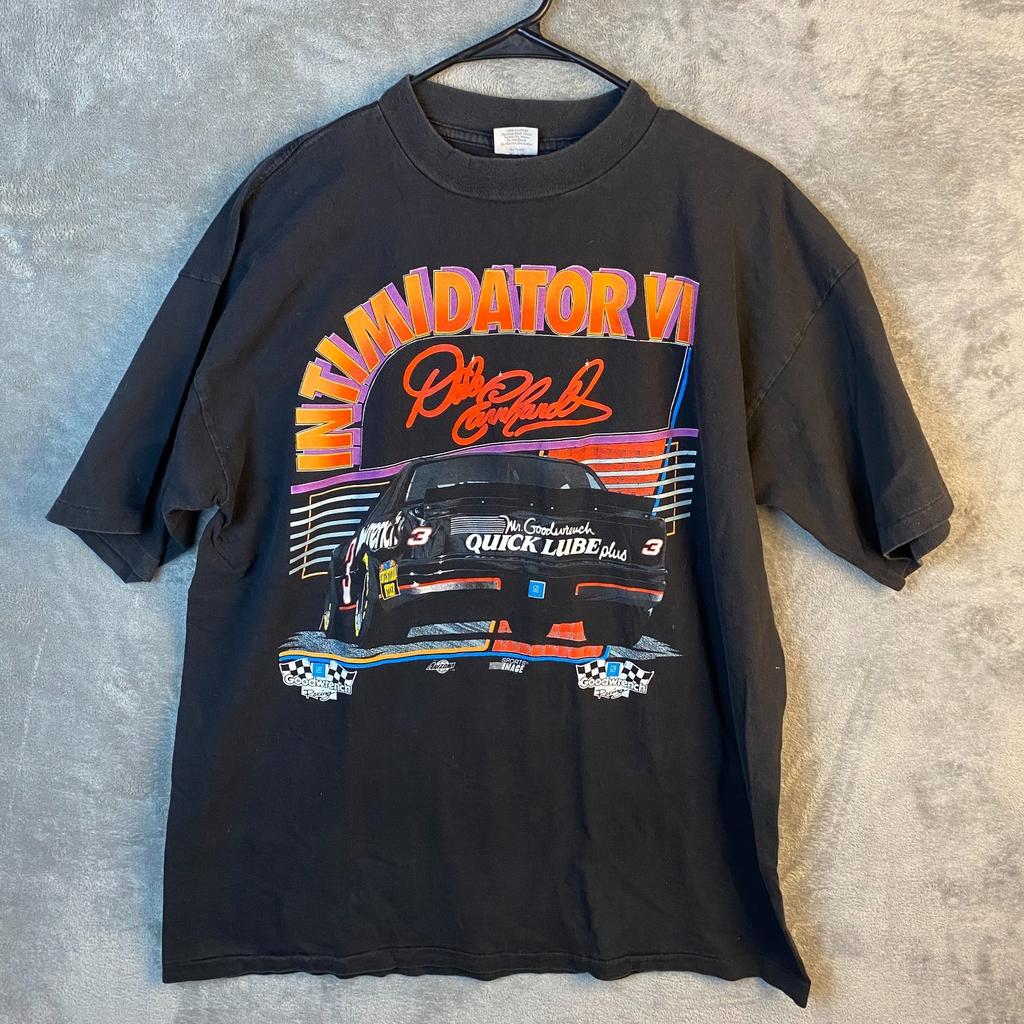 Vintage Dale Earnhardt Intimidator VI Tour 1993 NASCAR Shirt 2XL USA Black Unisex T-Shirt