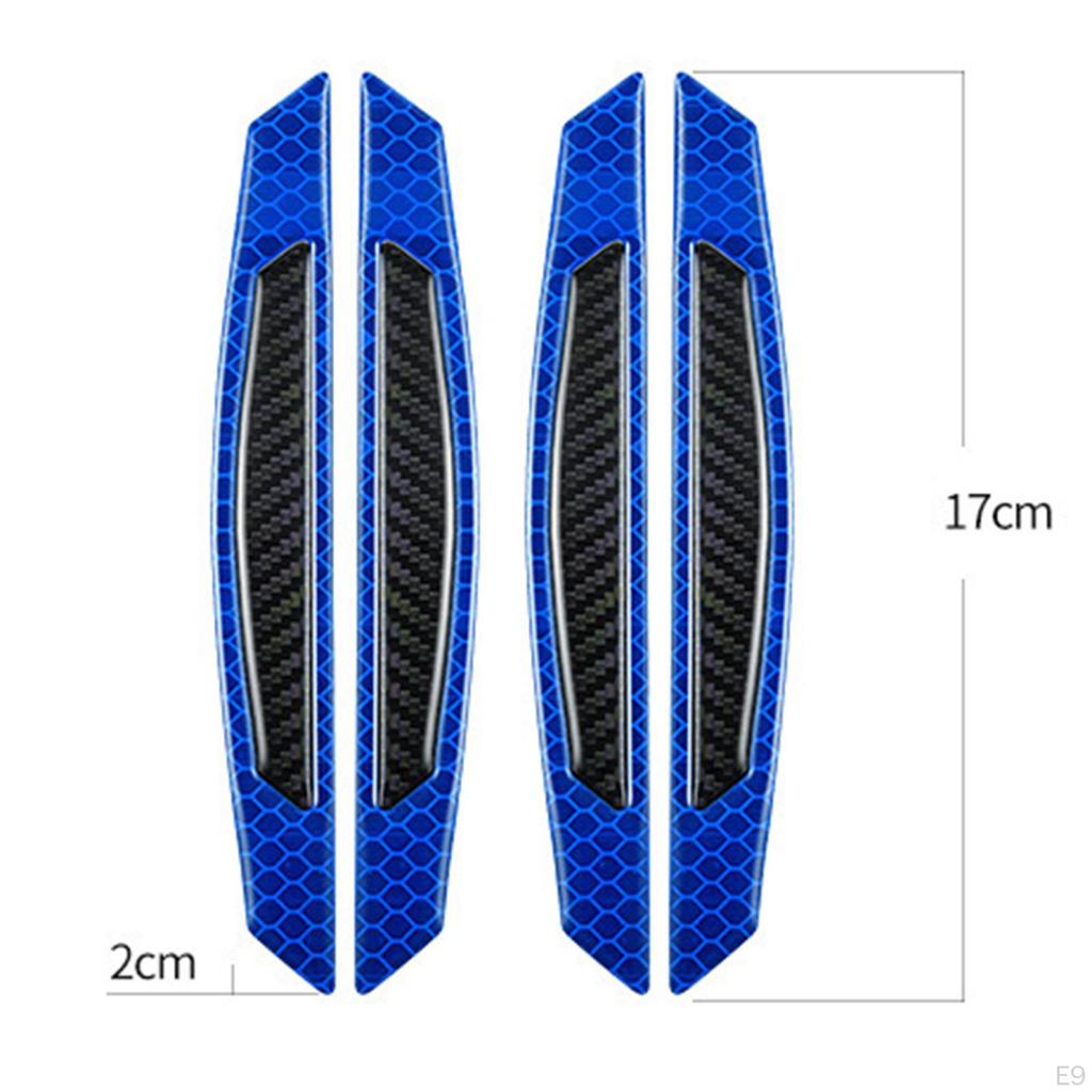4 PCS Car Door Reflective Strip Anti-Collision Self-adhesive Waterproof Tape Sticker Decal Universal
