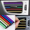 10 Pcs Car Air Conditioner Outlet Decorative Soft Strip Accessories Auto Interior Grille Decorative Strip Universal U-Shaped