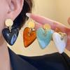 Bohemian Heart Shaped Beaded Earrings and Pendant Clavicle Chain Fashion Jewelry for Women Holiday Gift Idea