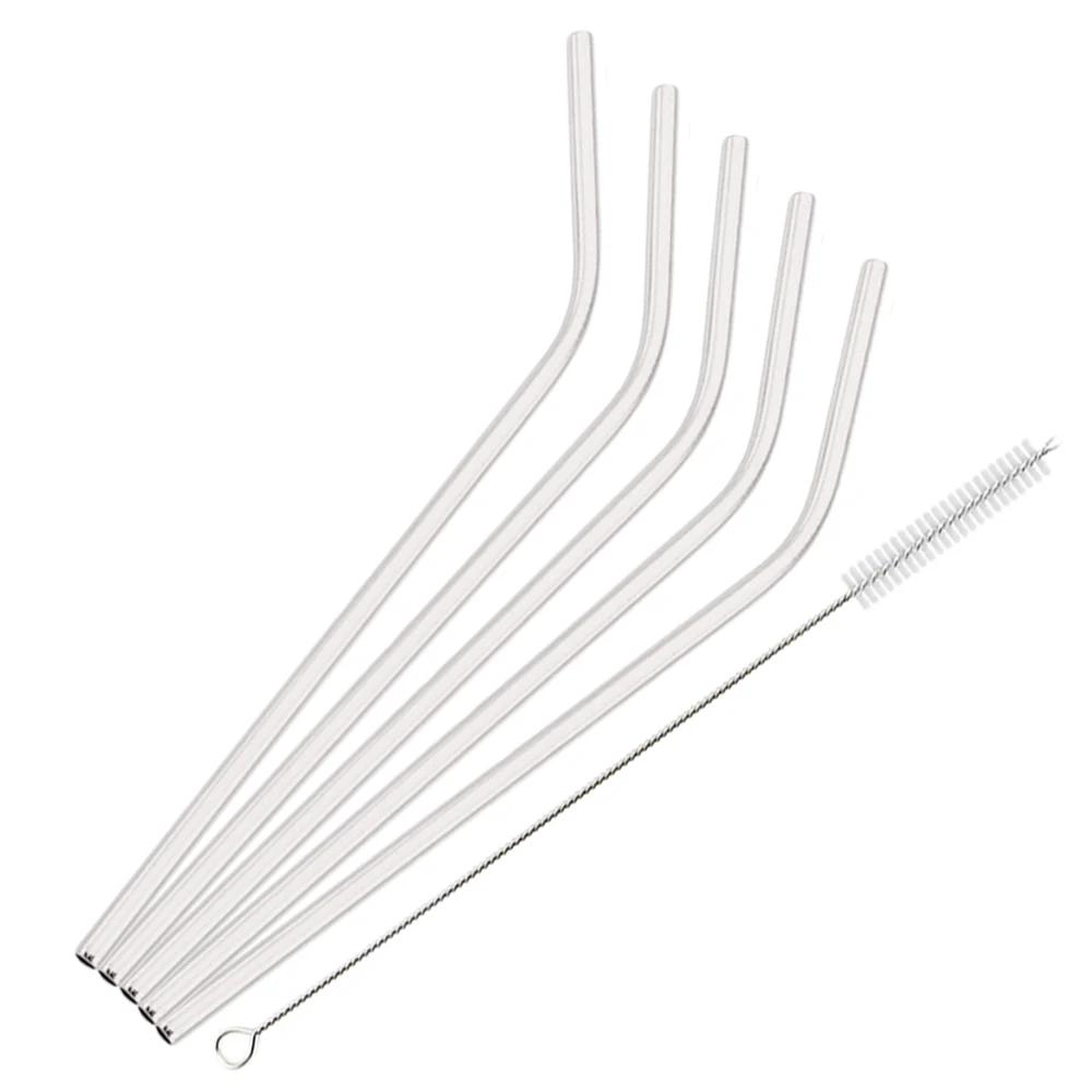 

6*215mm 6Pcs Eco-friendly Reusable Metal Straws Set 304 Stainless Steel Drinking Straw Cocktail Party Favor Bar Accessory