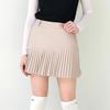 Rick [Undershorts] Half Pleated Skirt (Beige)_L3A1-Sk04C