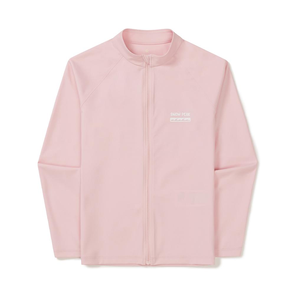 [Snowpeak] Water Women's Semi-Crop Zip-Up Rash Guard Pink (S25MWWSW05)