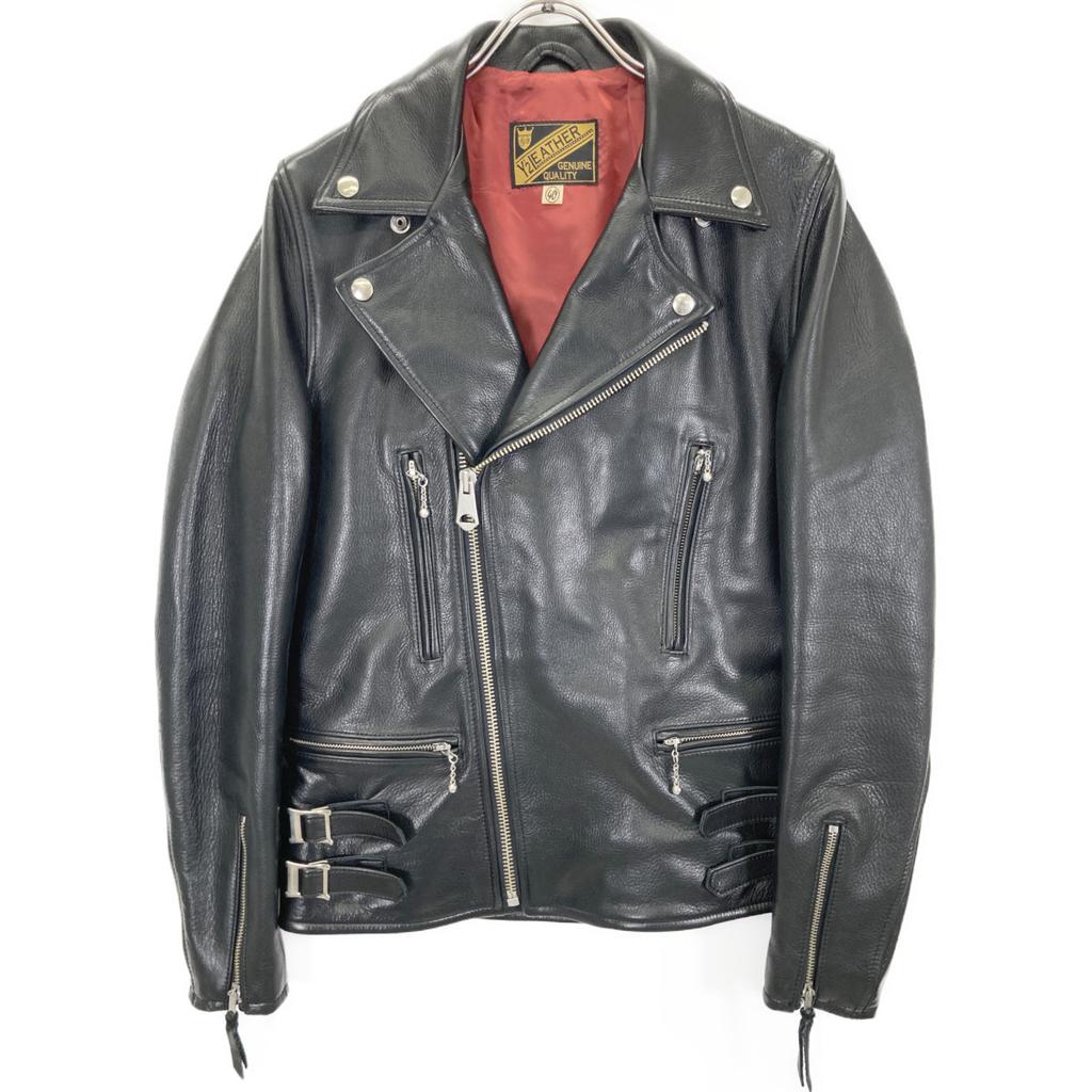 Y'2 LEATHER Black Calfskin Double Rider's Jacket Jacket 40 blackUsed