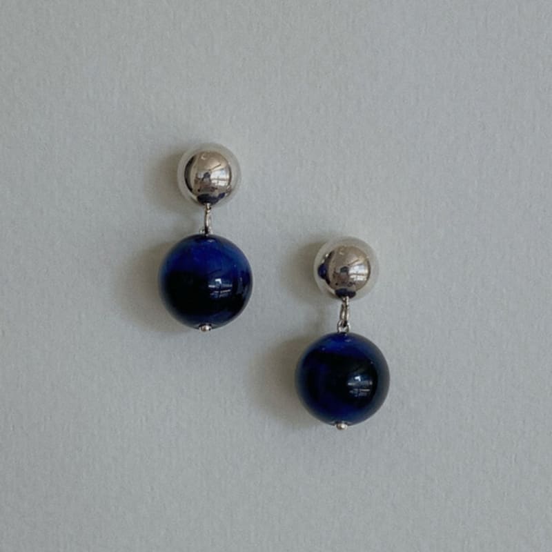 Etrive Ball Drop Earrings In Tiger Eye