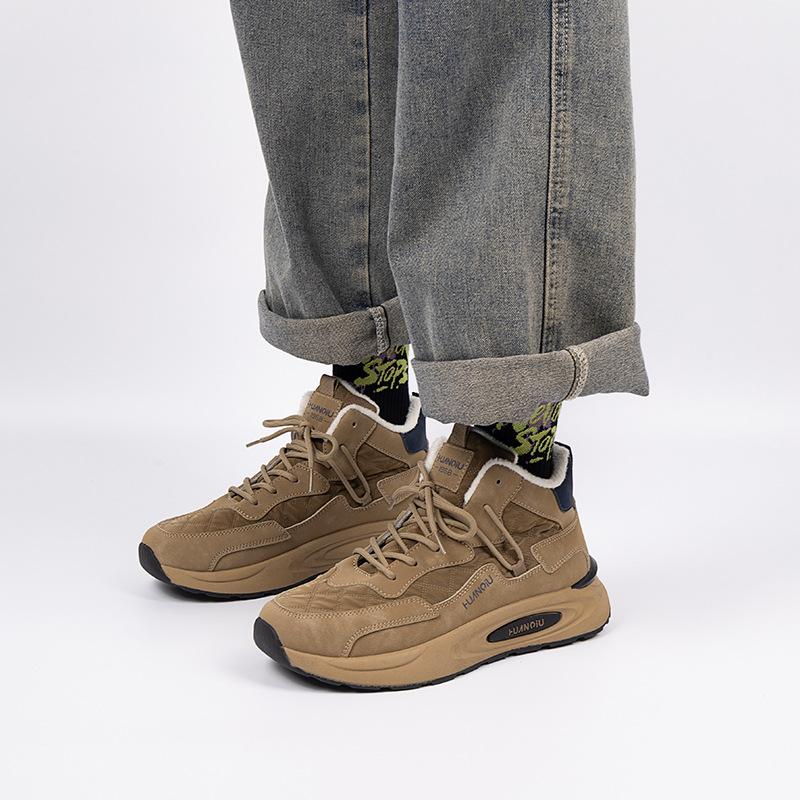 Global Platform Cotton Shoes Men's Winter ZHQ1178 Warm and Velvet High-top Outdoor Cold-proof Casual Trend Men's Shoes