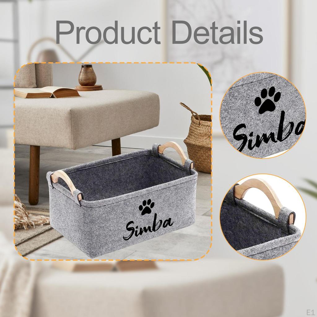 Dog Toy Organizer Bin Treats Organiser Box Household Organization Multifunction Large Felt