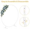Round Metal Wedding Arch Stand - Portable Balloon & Flower Backdrop Frame for DIY Birthday Reusable Circle Party Kit