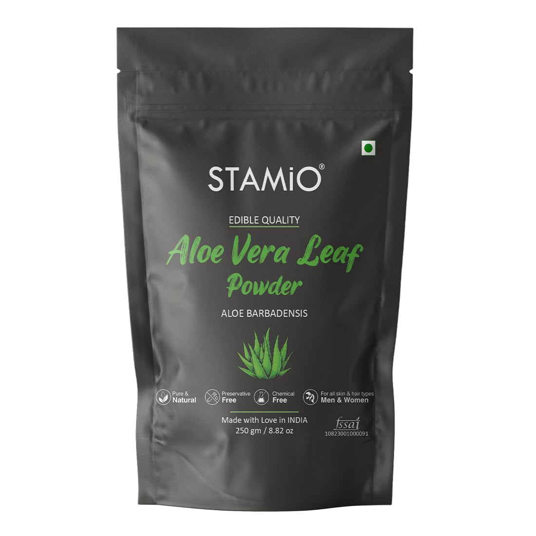 

Stamio Aloe Vera Powder Pure Aloe Barbadensis, For Hair Pack, Healthy Scalp | 250gm 0.5lbs