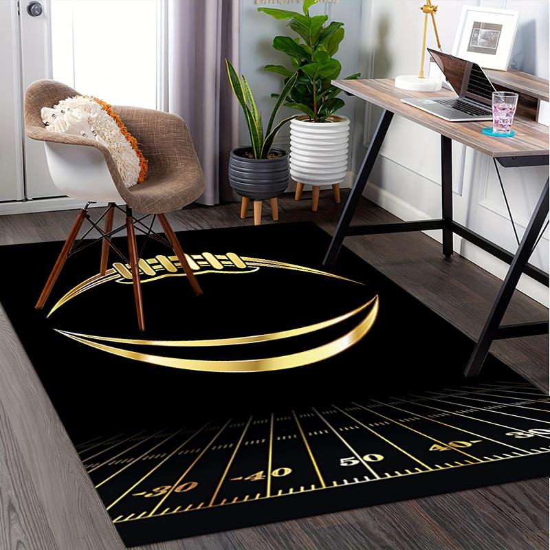 Golden Football Chair Mat Office Carpet for Home Decor, Sofa Rug, Large Size Gift Suitable for Bedroom, Living Room & Various Rooms