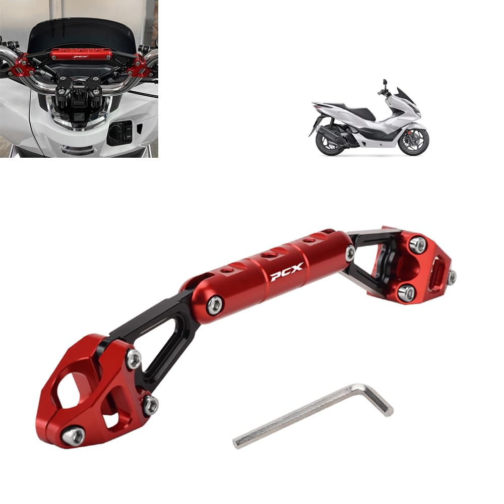 для PCX125 PCX150 PCX160 Мотоцикла Поперечина Руля Удлинитель Руля Свет Лампа красный