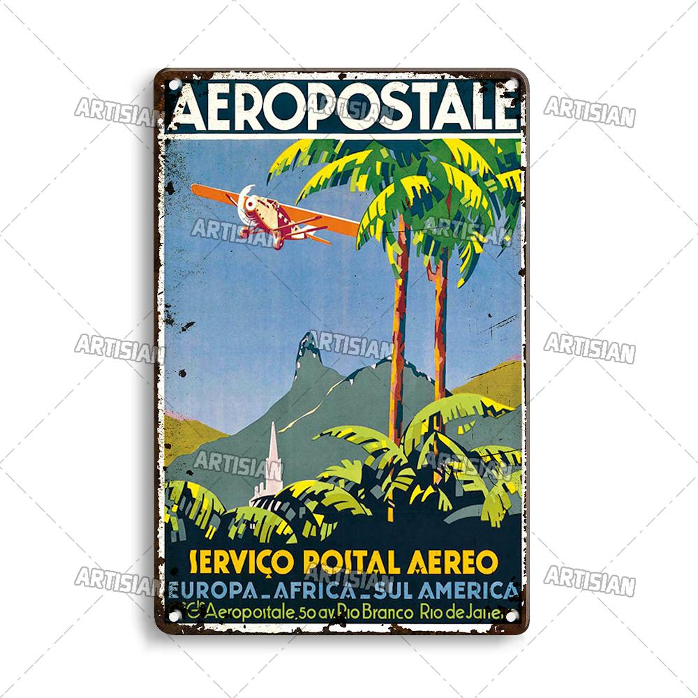 Nostalgic Brazil Metal Poster Vintage Travel Metal Tin Sign Decorative Plate Home Bar Studio Wall Decor Metal Plaque