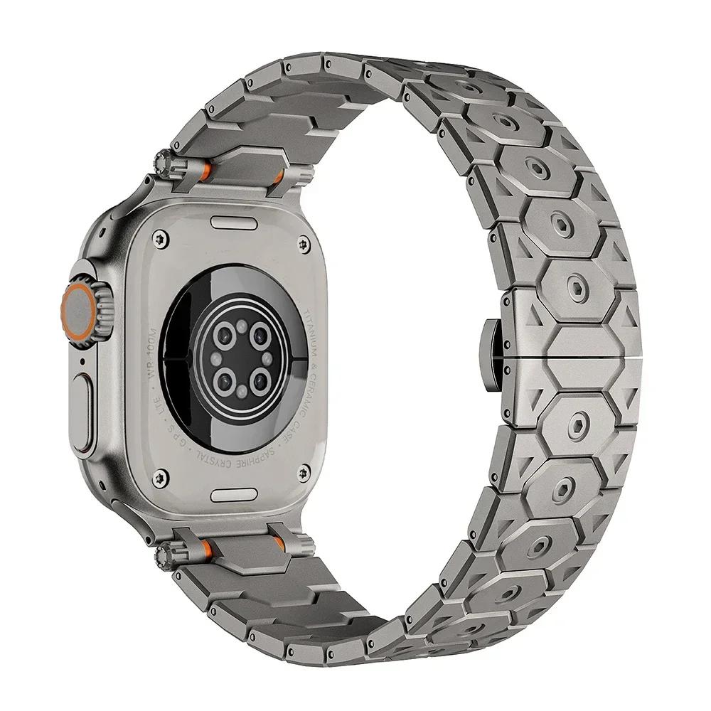 Business Stainless Steel Strap For Apple Watch Ultra 2 49mm 10 42mm 46 Bracelet for iWatch 9 8 7 6 5 4 se 45mm 44mm 40 38mm Band