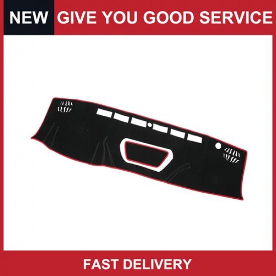 Pack of 1 For Nissan Frontier -2024 Center Console Dash Cover Mat Black Red