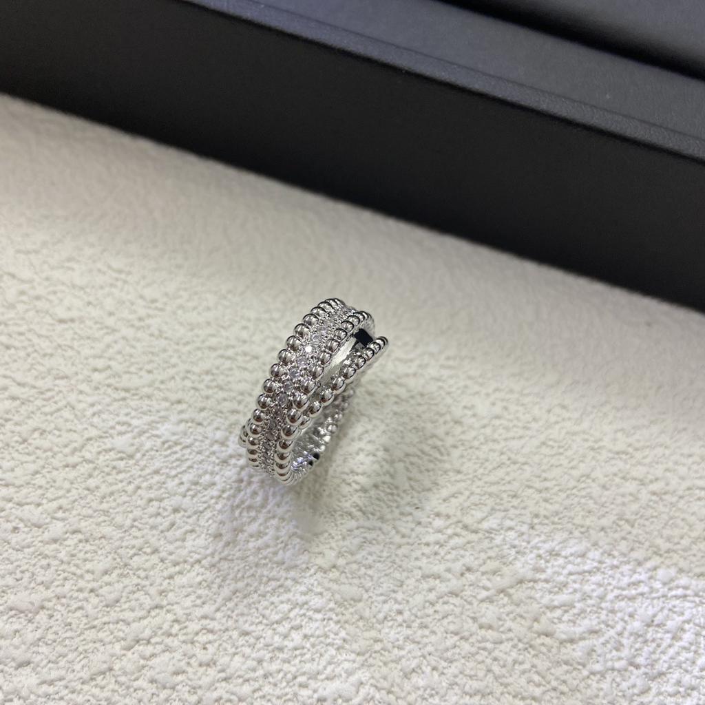 CNC Bead Edge Single Row Diamond Set Diamond Two-in-one Shining Small Waist Men and Women Stacked Ring