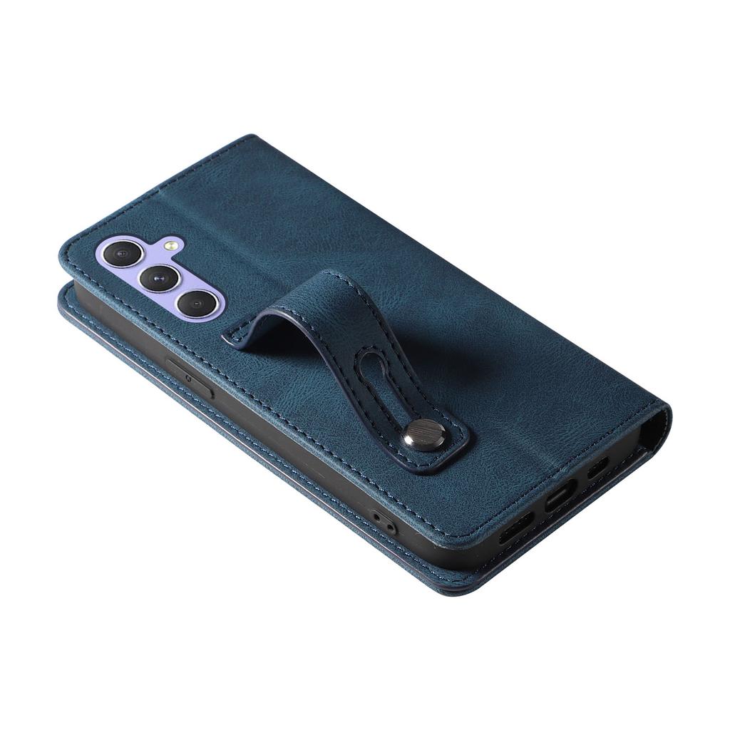 Etui na Samsung Galaxy A26 5G z paskiem na nadgarstek, podstawką, magnetyczne, skórzane, portfelowe